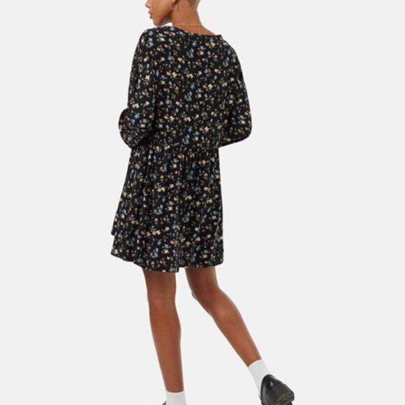 NWOT tentree Ecowoven Crepe Knee Length Long Sleeve Dress - Size Medium - Picture 2 of 6